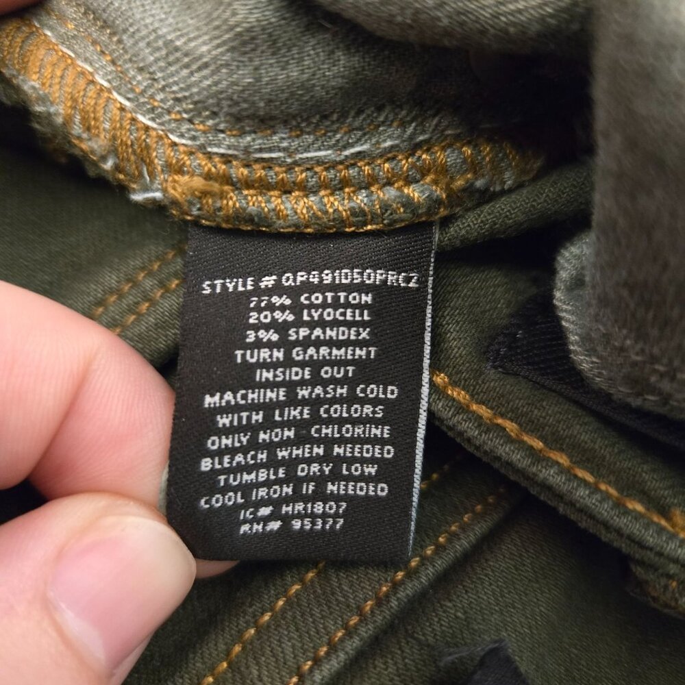 Sanctuary Social Standard Ankle Skinny Jeans in Prosperity Camo Green 18W NWT - Picture 9 of 9